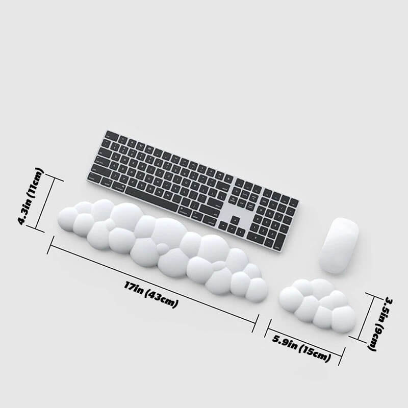 ergonomic cloud shaped keyboard and mouse wrist rest pad roomtery