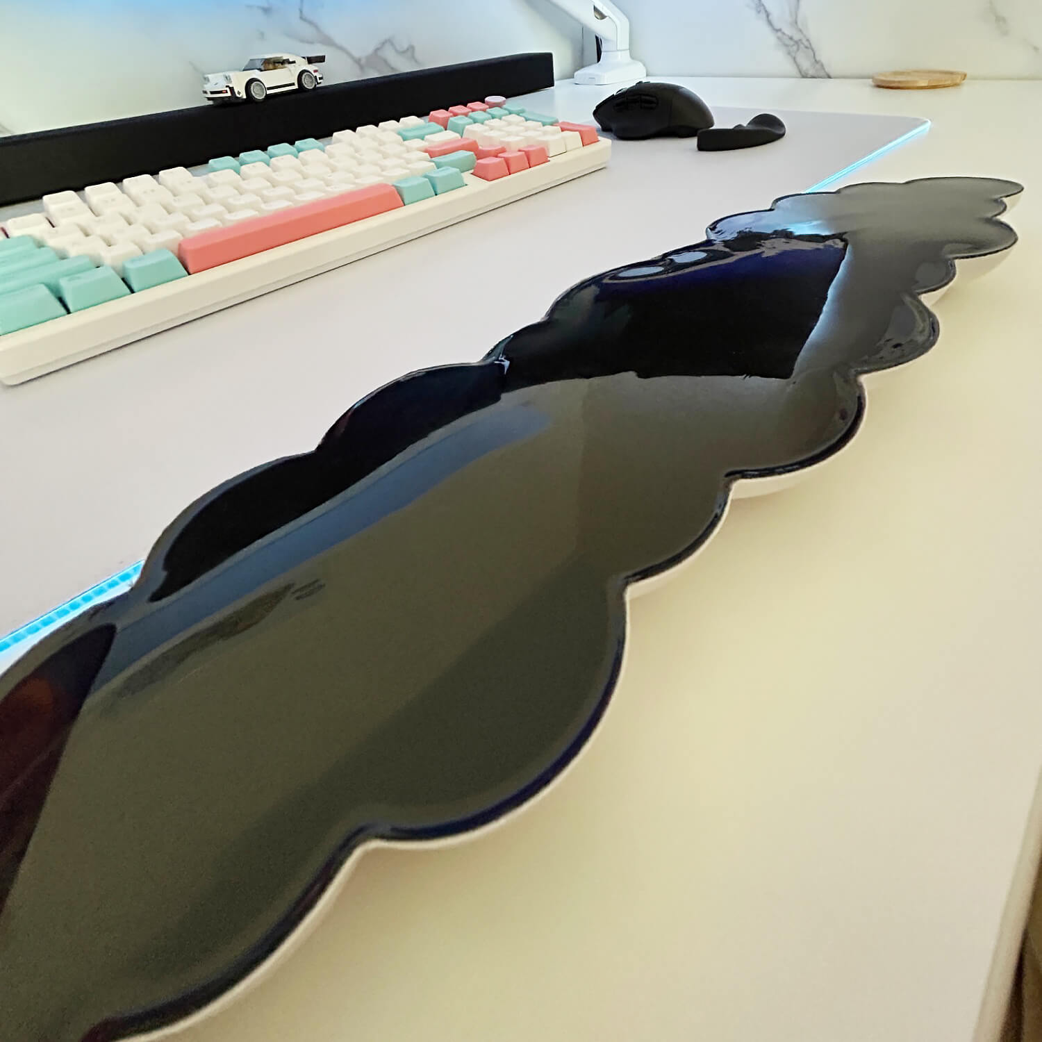 ergonomic cloud shaped keyboard and mouse wrist rest pad roomtery