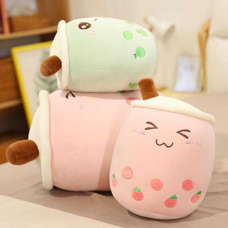 cute green matcha bubble tea kawaii plush toy roomtery