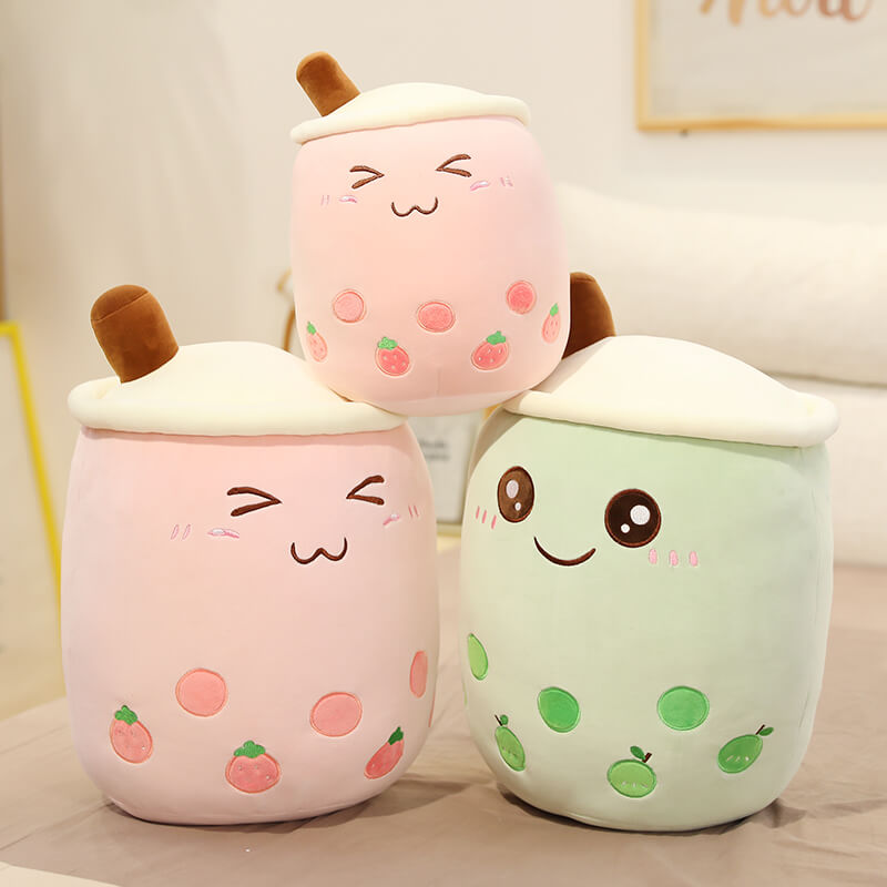 cute green matcha bubble tea kawaii plush toy roomtery