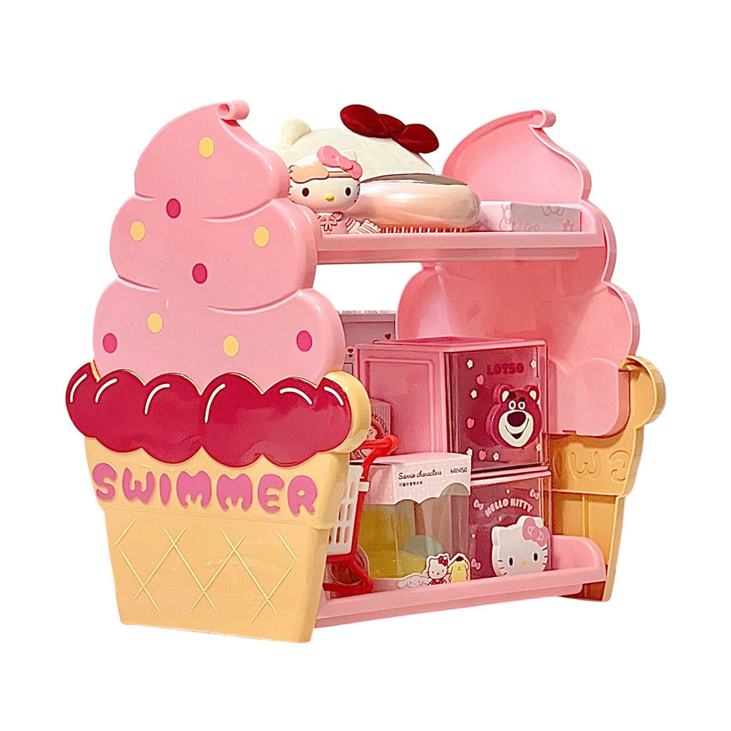 kawaii icecream desktop storage shelf