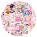 kawaii aesthetic pink sakura print sticker pack roomtery