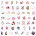 kawaii aesthetic pink sakura print sticker pack roomtery