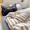 kawaii striped bedding set roomtery