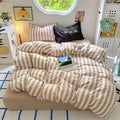 kawaii striped bedding set roomtery