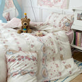kawaii eddy bear print aesthetic bedding duvet cover set