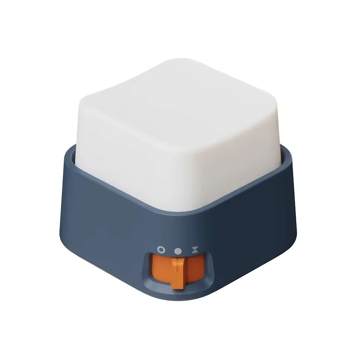 Rechargeable keyboard key-shaped LED night light with a soft warm glow, oversized mechanical keycap design, and tactile press switch for desks and bedside tables.