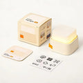 Rechargeable keyboard key-shaped LED night light with a soft warm glow, oversized mechanical keycap design, and tactile press switch for desks and bedside tables.