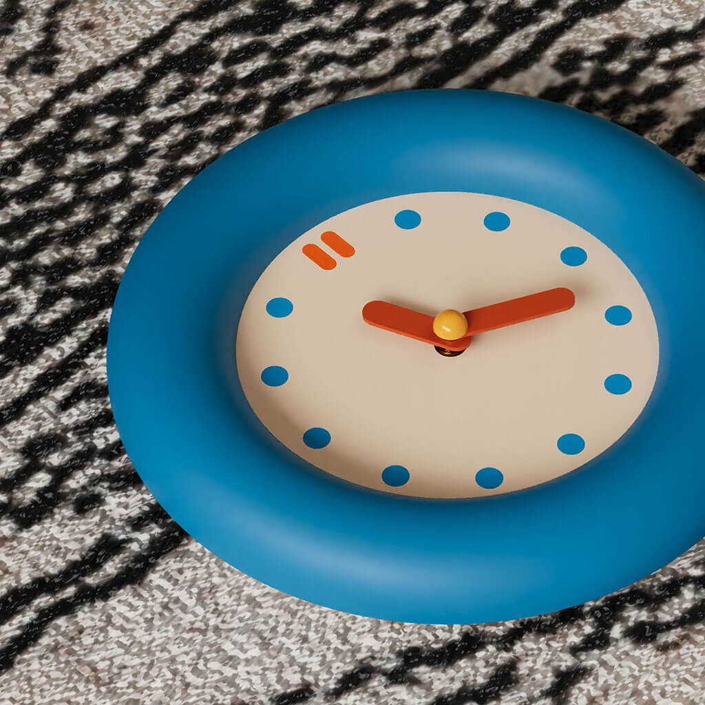 kidrore modern blue round clock