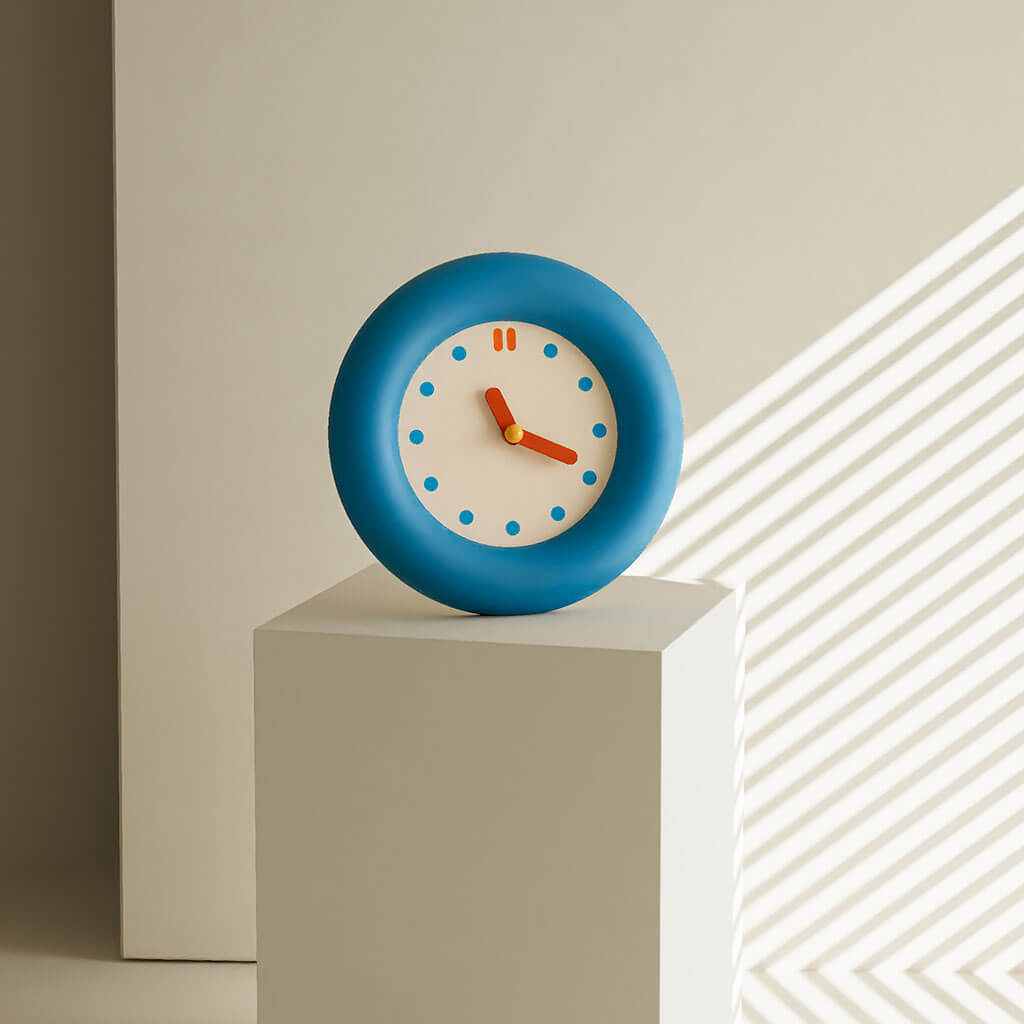 kidrore modern blue round clock