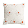 Light Beige Tufted Flower Cushion Cover