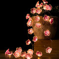 light pink aesthetic flower shaped led fairy lights