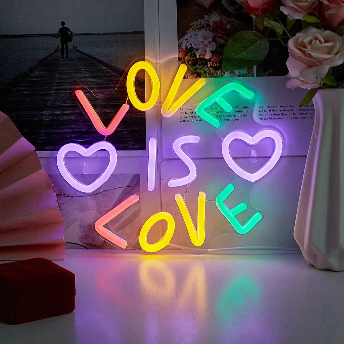 love is love led neon sign pride core aesthetic wall neon decor sign