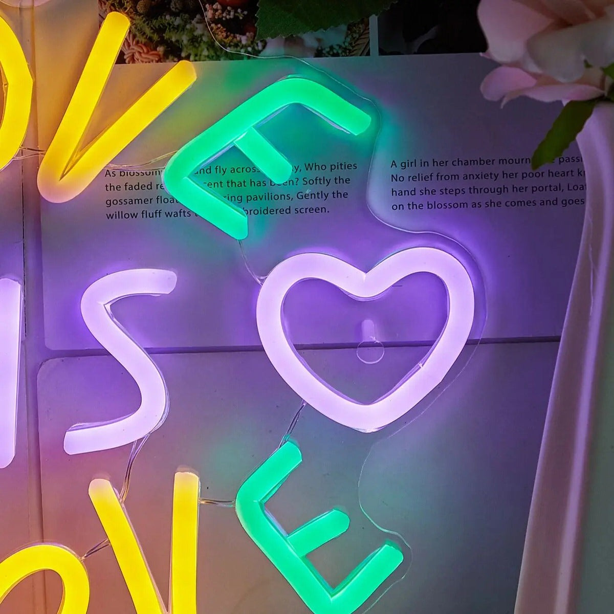Love Is Love LED Neon Wall Sign – USB Multicolor Light
