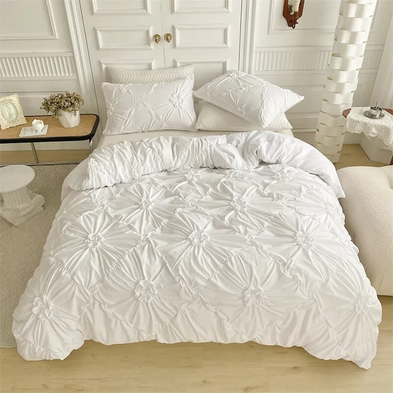 lush ruffle bedding duvet cover set for boho aesthetic roomtery