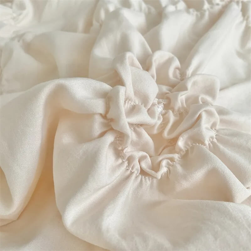 lush ruffle bedding duvet cover set for boho aesthetic roomtery