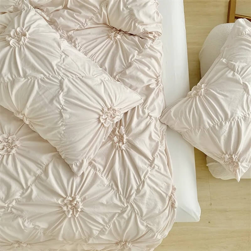 lush ruffle bedding duvet cover set for boho aesthetic roomtery