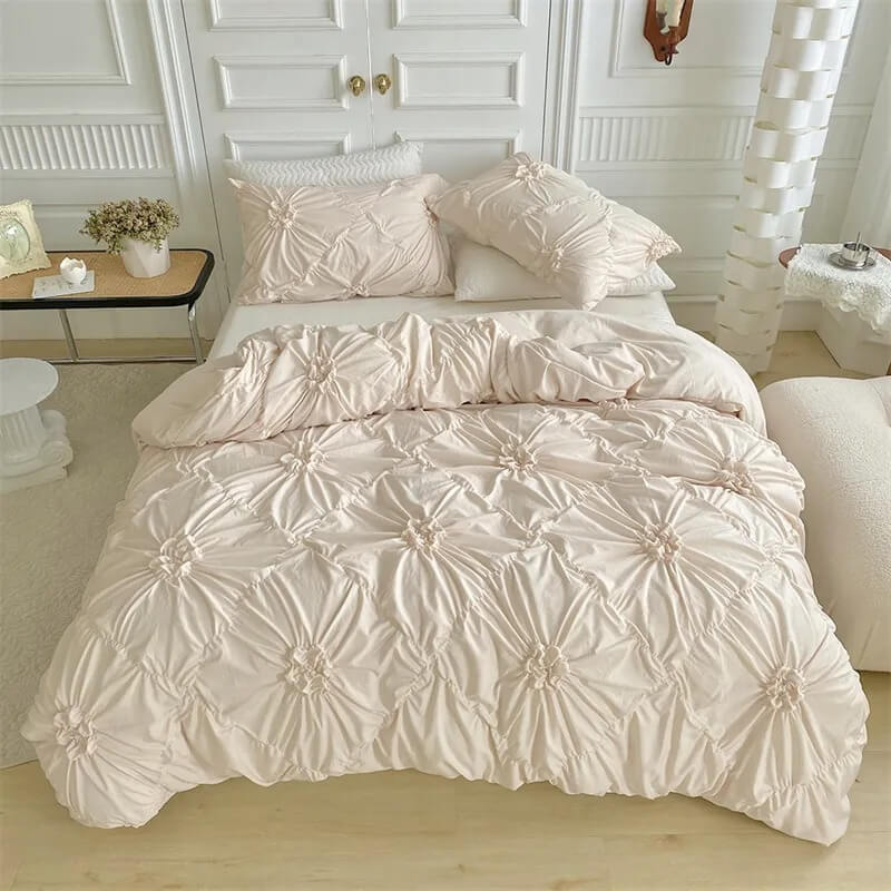 lush ruffle bedding duvet cover set for boho aesthetic roomtery