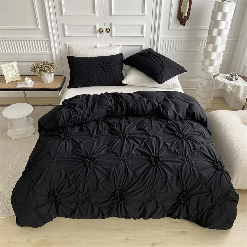 lush ruffle bedding duvet cover set for boho aesthetic roomtery