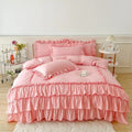 bold lush ruffles duvet cover bedding set coquette aesthetic room decor roomtery