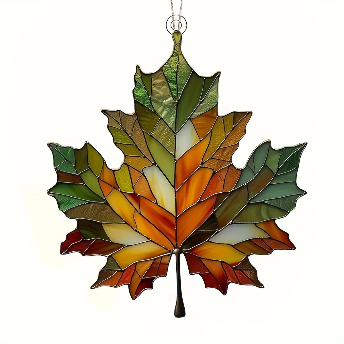 Stained Glass Maple Leaf Suncatcher