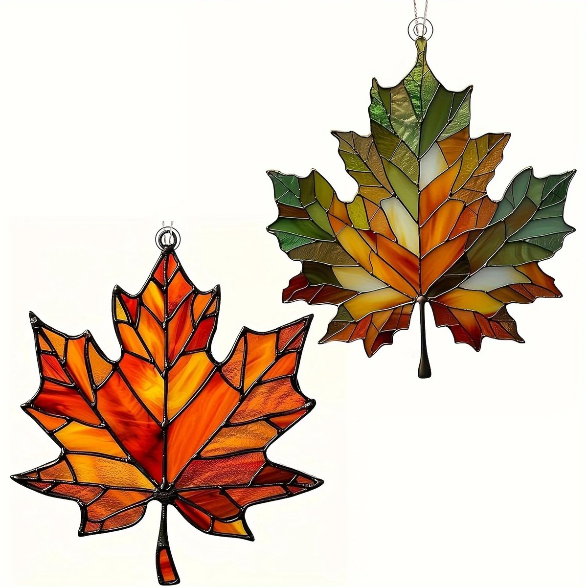 Stained Glass Maple Leaf Suncatcher
