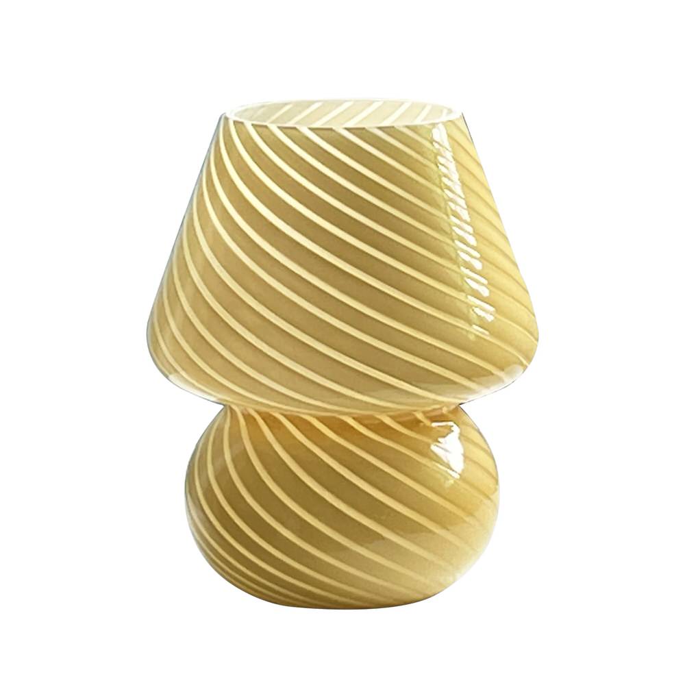 murano glass spiral striped table bedside night light lamp roomtery