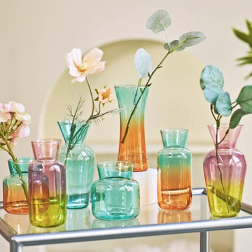 pastel mini colored glass decorative vase roomtery aesthetic room decor
