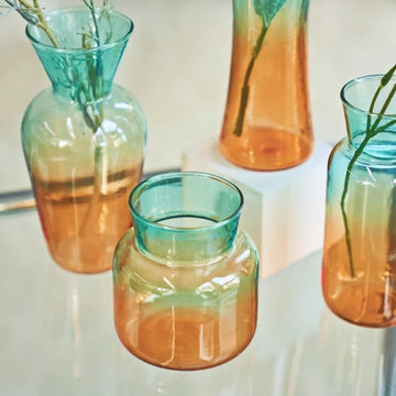 Pastel Gradient Colored Glass Vase