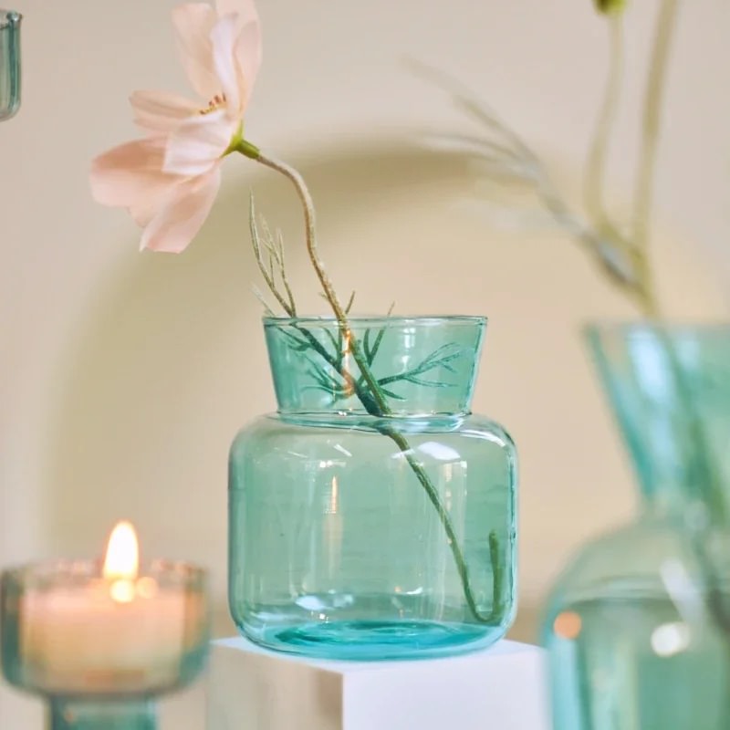 pastel mini colored glass decorative vase roomtery aesthetic room decor