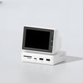 Retro Mini PC Monitor USB-C Hub - White