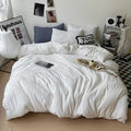 minimalist aesthetic crumpled fabric sheets bedding duvet cover set