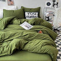 minimalist aesthetic crumpled fabric sheets bedding duvet cover set