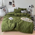 minimalist aesthetic crumpled fabric sheets bedding duvet cover set