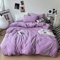 minimalist aesthetic crumpled fabric sheets bedding duvet cover set