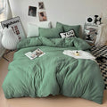 minimalist aesthetic crumpled fabric sheets bedding duvet cover set