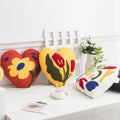 modern flowers tufted print aesthetic sofa cushion decorative pillow