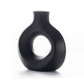 modern hollow circle ceramic vase