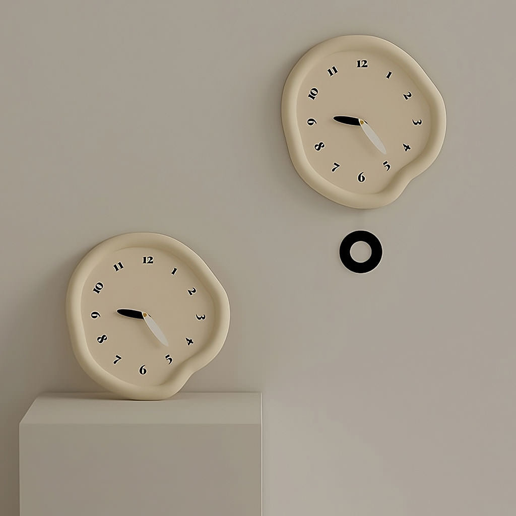 modern minimalist irregular plate wallclock