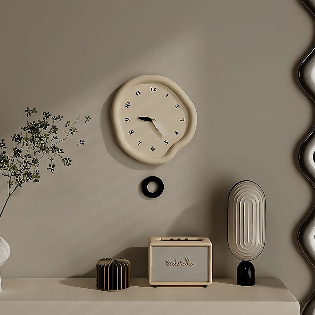 modern minimalist irregular plate wallclock