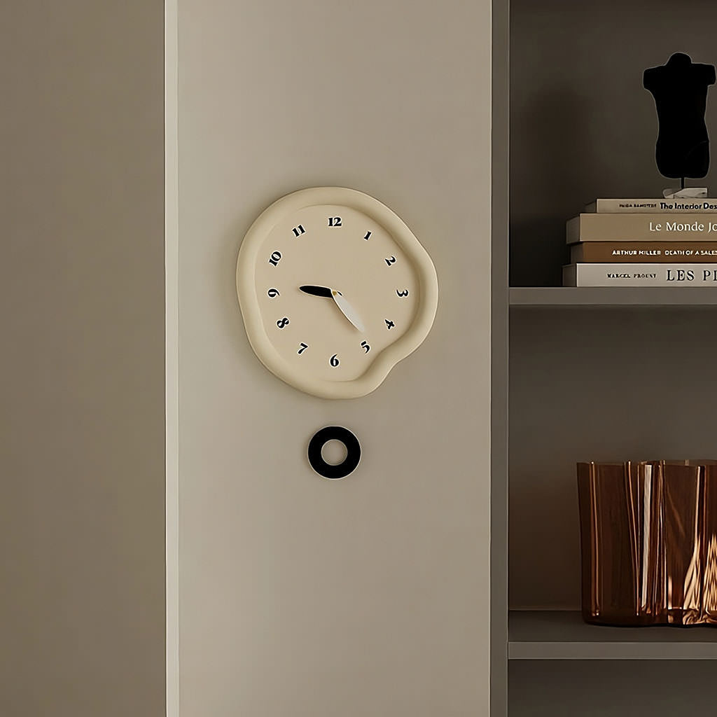 modern minimalist irregular plate wallclock