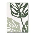 monstera leaf painting sage green aesthetic gallery wall art canvas poster roomtery