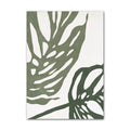 monstera leaf painting sage green aesthetic gallery wall art canvas poster roomtery