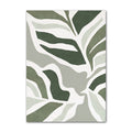 monstera leaf painting sage green aesthetic gallery wall art canvas poster roomtery