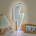 lightning bolt shaped multicolor led wall neon sign mirror acrylic plate based roomtery