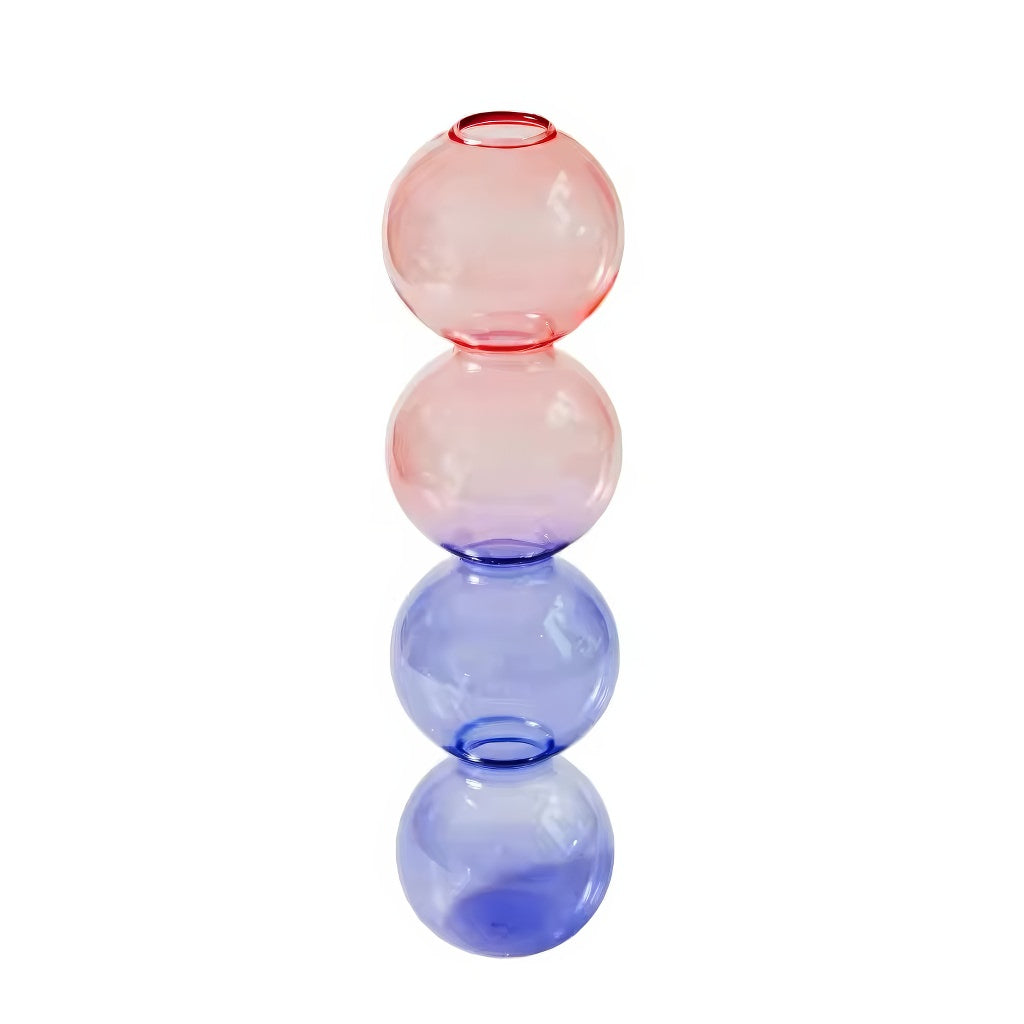 rainbow multicolor glass irregular shaped candleholder set