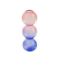 rainbow multicolor glass irregular shaped candleholder set