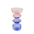 rainbow multicolor glass irregular shaped candleholder set