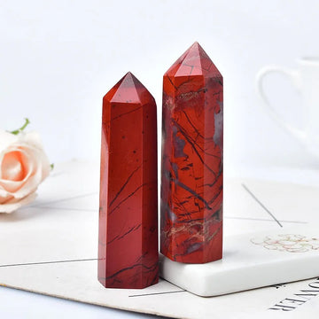 red jasper natural crystal hexagonal pointing tower roomtery