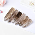 Natural brown shaded smoky quartz crystal hexagonal pointing tower roomtery